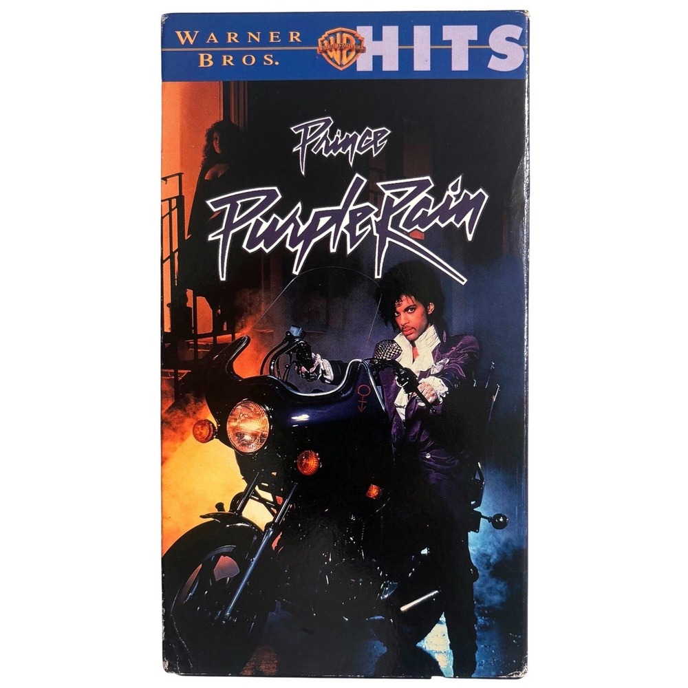 Prince Purple Rain VHS Movie Warner Bros Hits 1984 Musical Drama 111 Mins